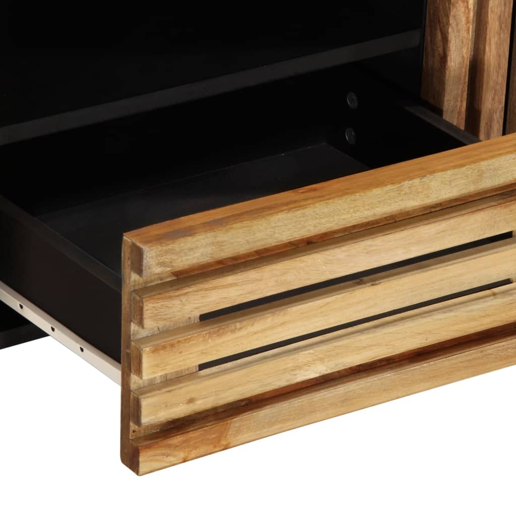 TV-Schrank 100x34x46 cm Raues Massives Mangoholz