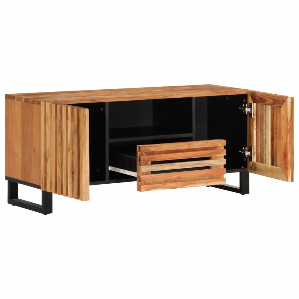 Meuble TV 100x34x46 cm en bois d'acacia massif