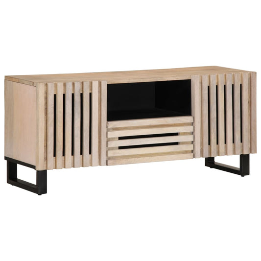 Meuble TV 100x34x46 cm en bois de manguier massif