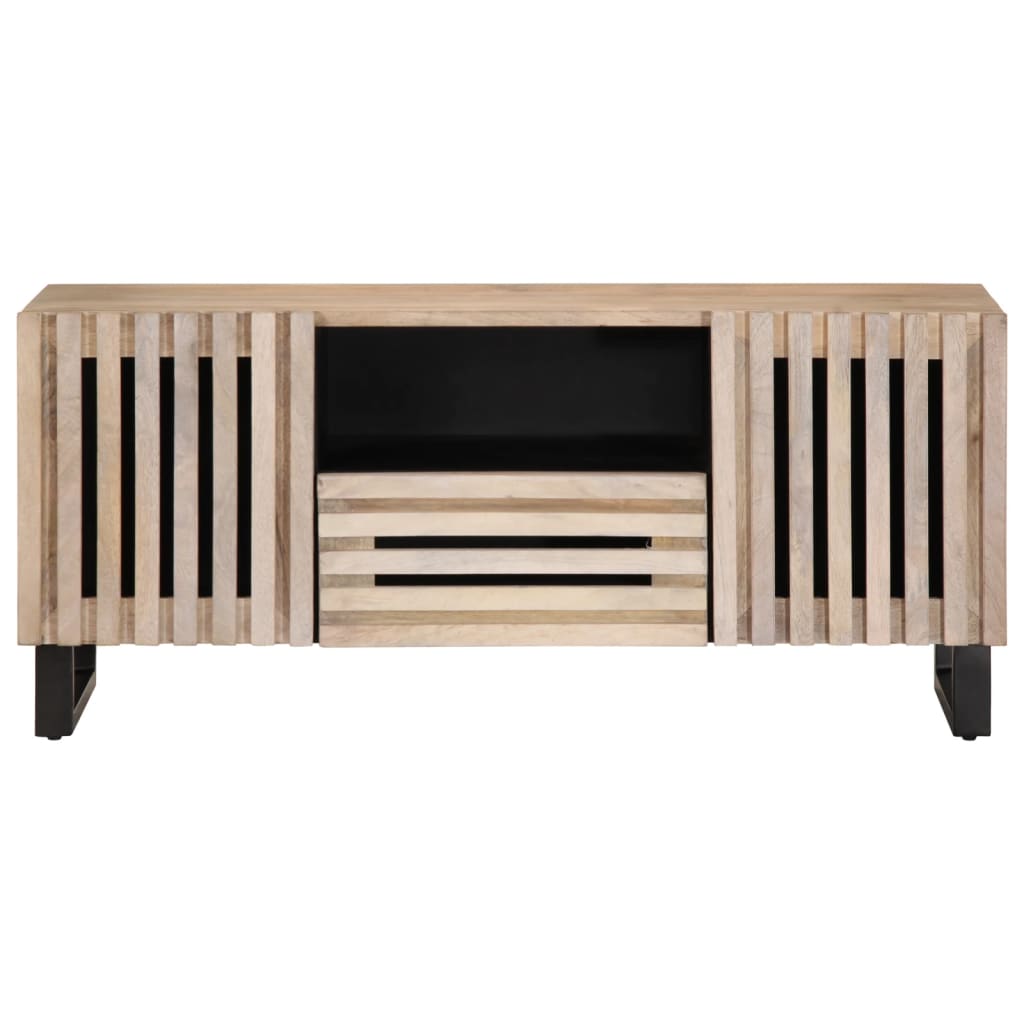 Meuble TV 100x34x46 cm en bois de manguier massif