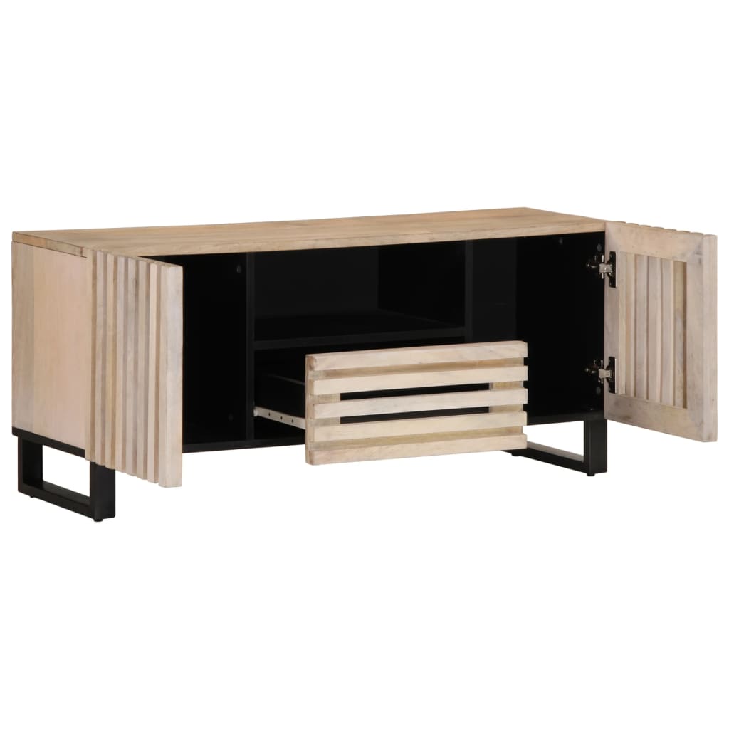 Meuble TV 100x34x46 cm en bois de manguier massif