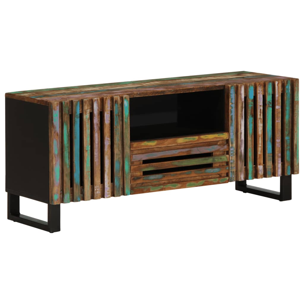 Meuble TV 100x34x46 cm en bois d'acacia massif