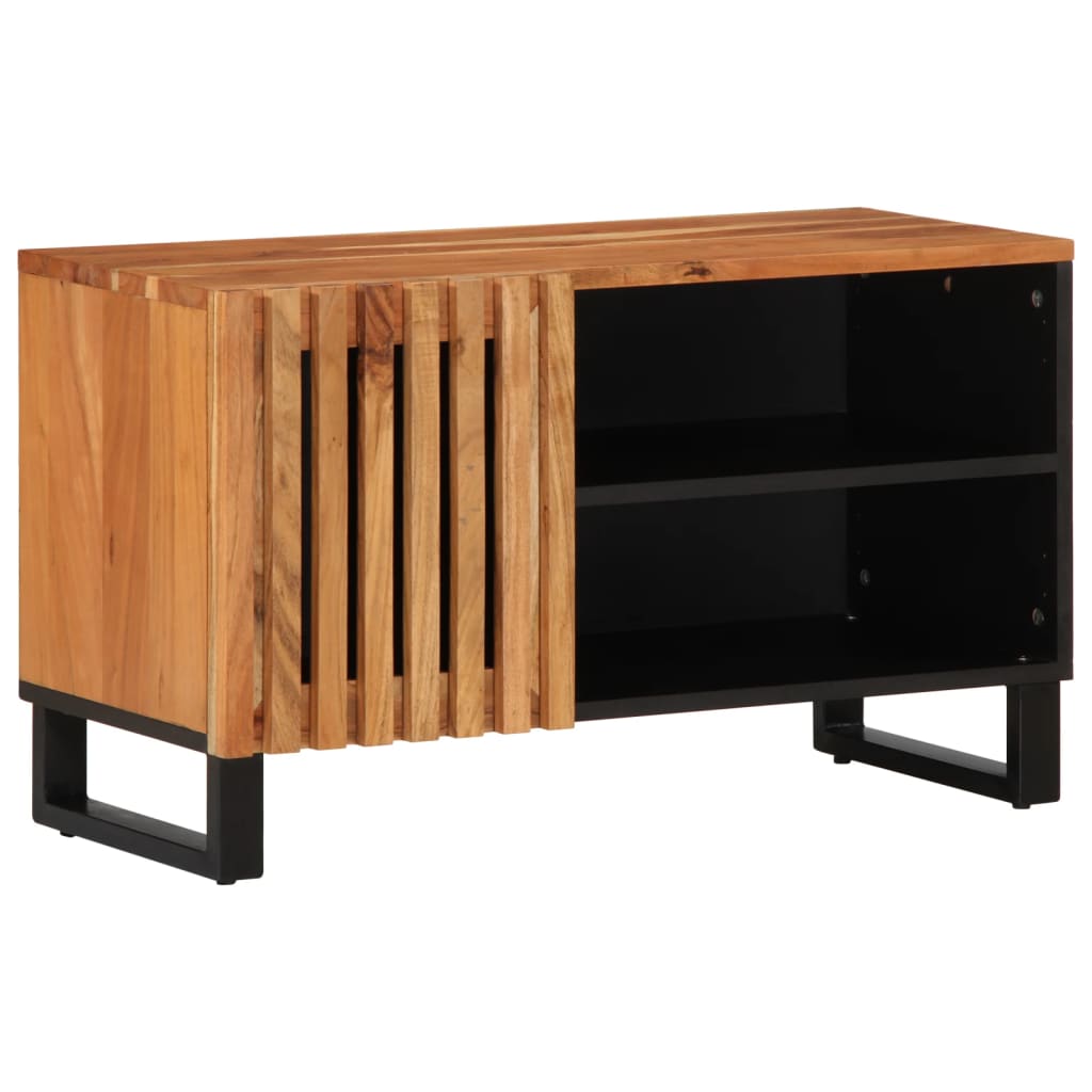 Meuble TV 80x34x46 cm en bois d'acacia massif