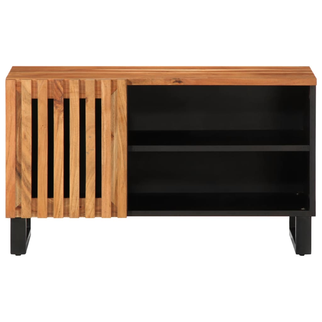 Meuble TV 80x34x46 cm en bois d'acacia massif