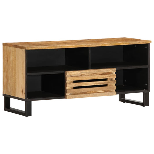 Meuble TV 100x34x46 cm Bois de manguier massif brut