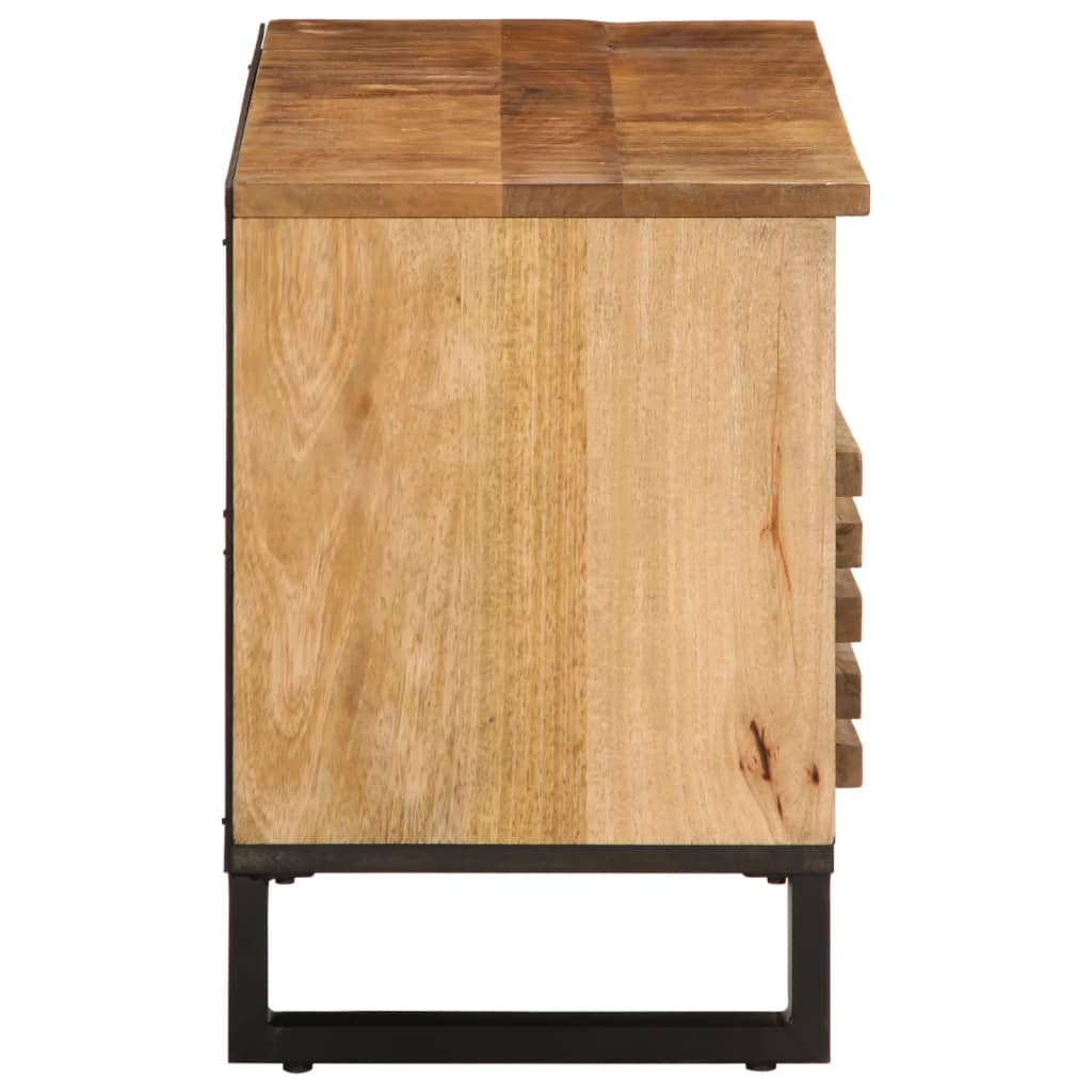 Meuble TV 100x34x46 cm Bois de manguier massif brut