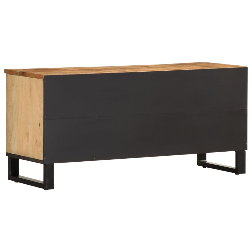 Meuble TV 100x34x46 cm Bois de manguier massif brut