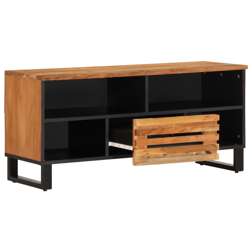 Meuble TV 100x34x46 cm en bois d'acacia massif