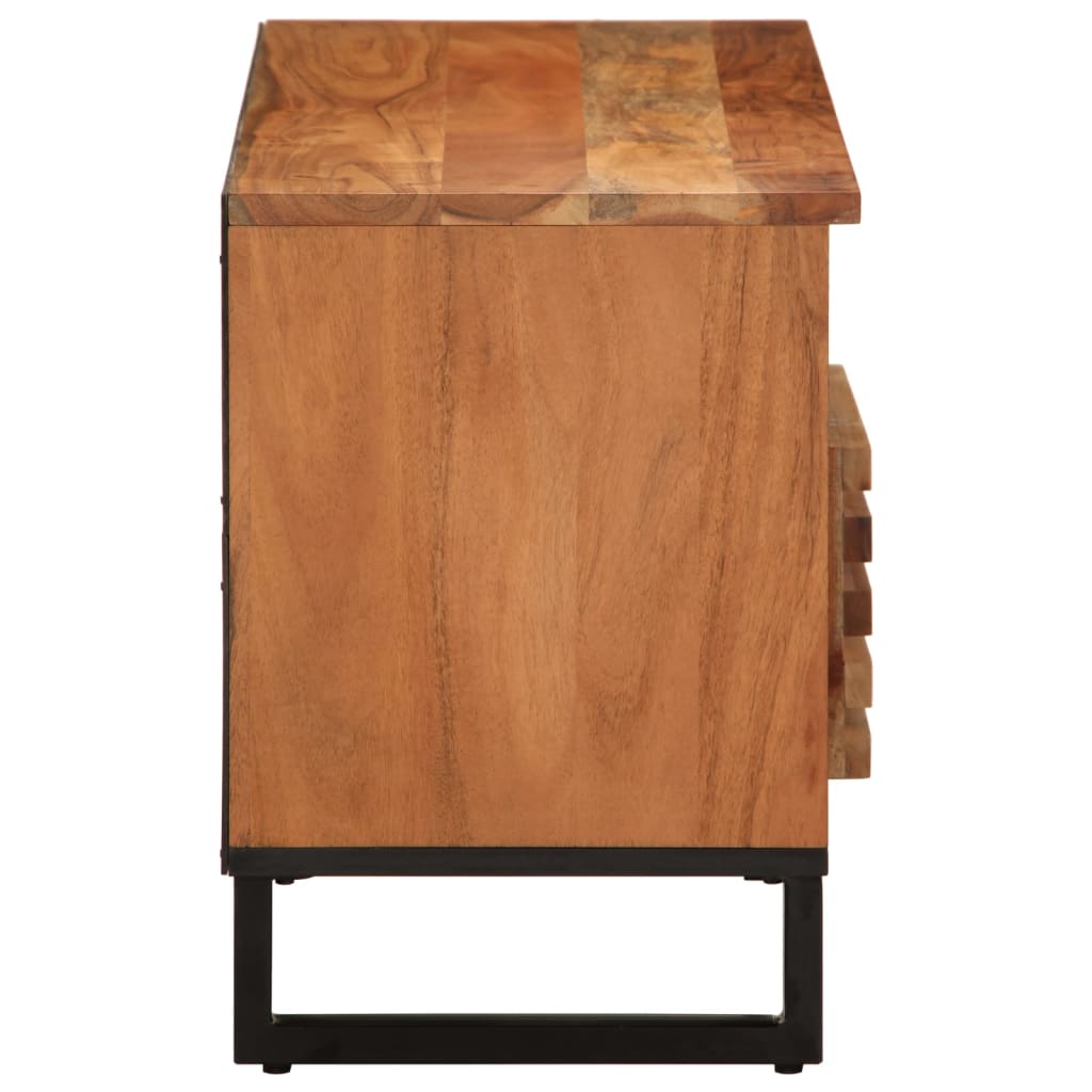 Meuble TV 100x34x46 cm en bois d'acacia massif