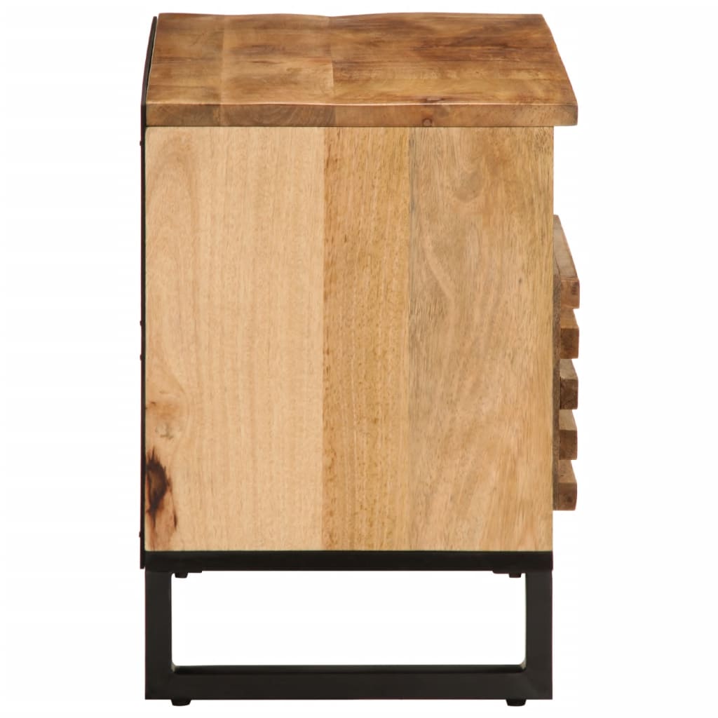 Meuble TV 80x34x46 cm Bois de manguier massif brut