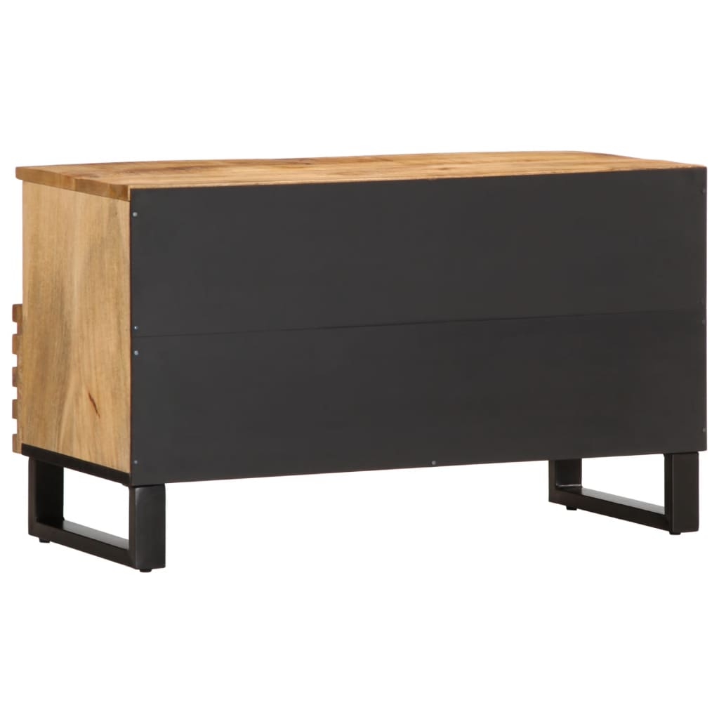 Meuble TV 80x34x46 cm Bois de manguier massif brut