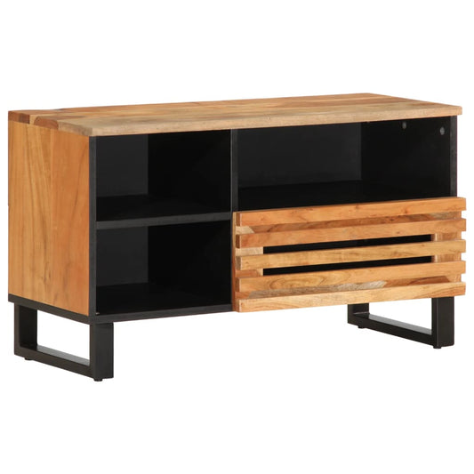 Meuble TV 80x34x46 cm en bois d'acacia massif