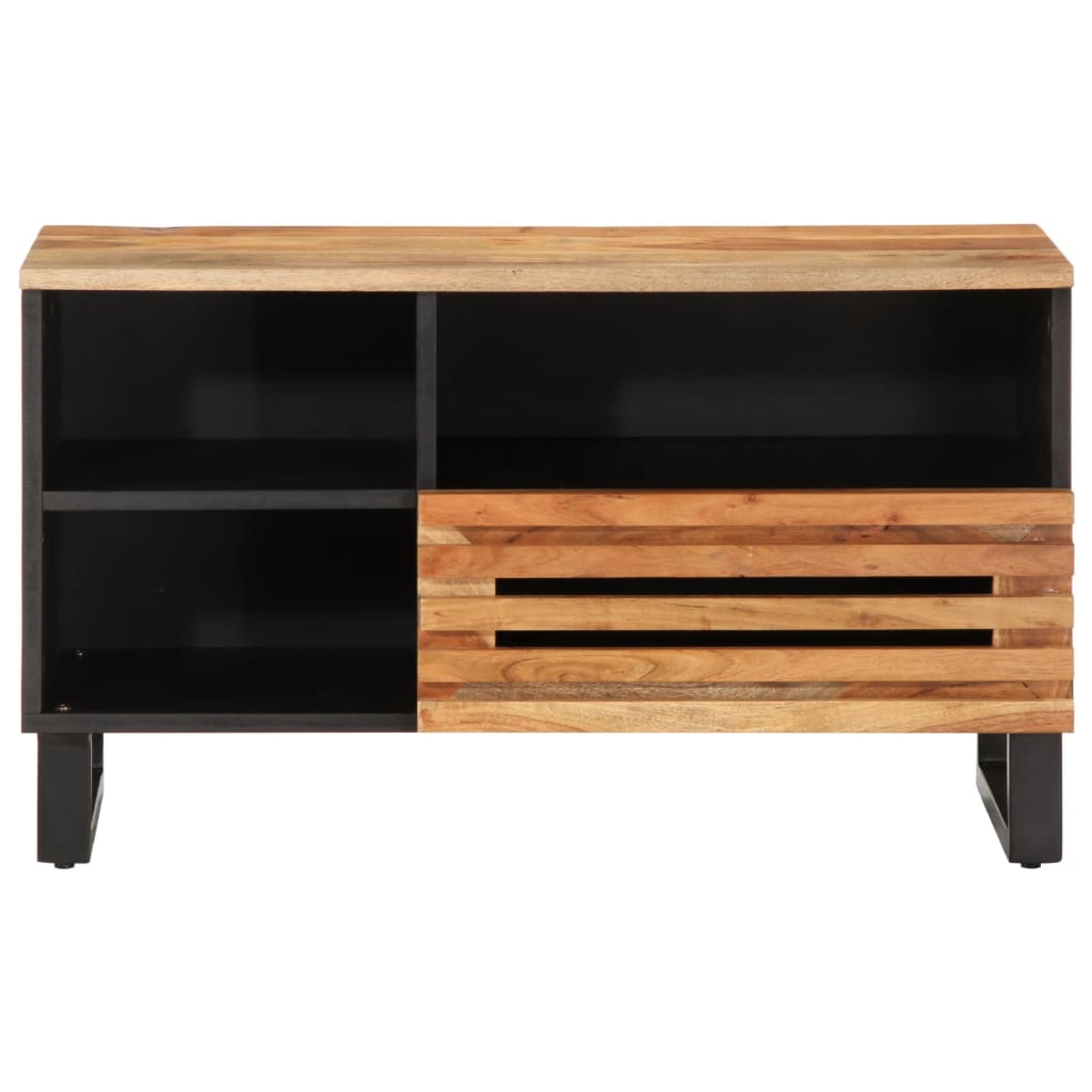 Meuble TV 80x34x46 cm en bois d'acacia massif