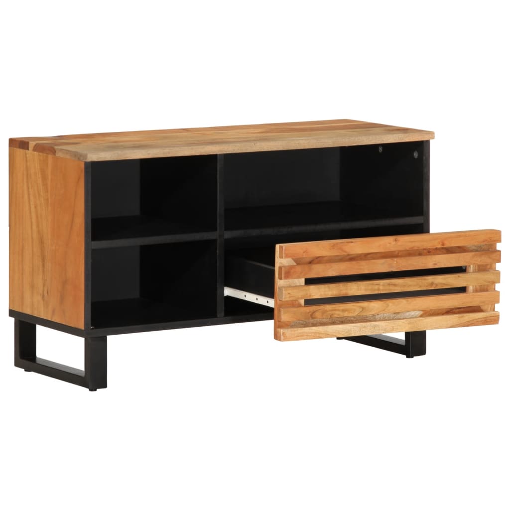 Meuble TV 80x34x46 cm en bois d'acacia massif