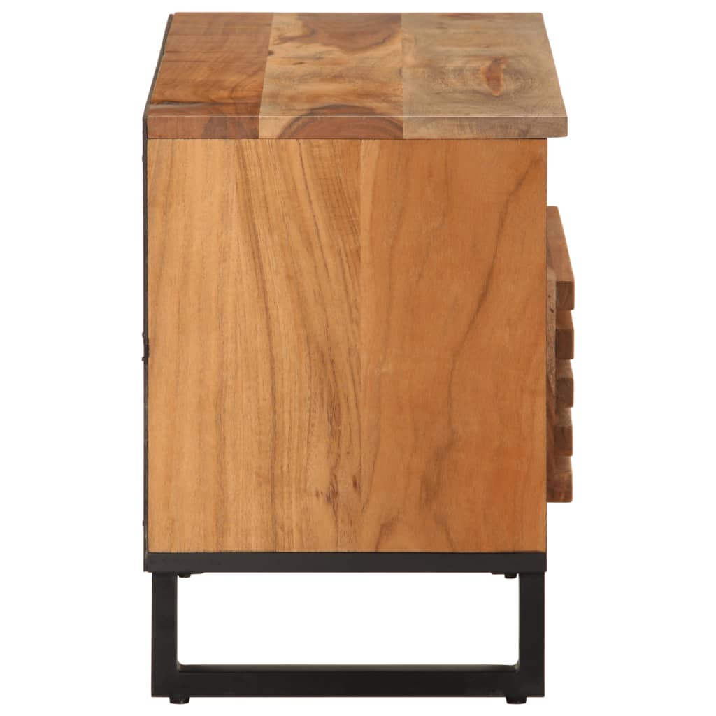 Meuble TV 80x34x46 cm en bois d'acacia massif