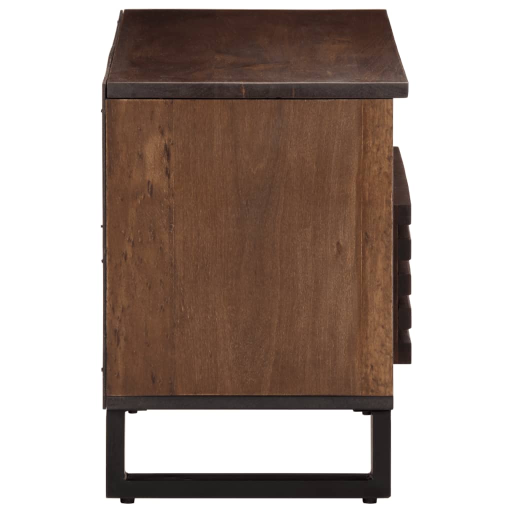 Meuble TV marron 80x34x46 cm en bois de manguier massif