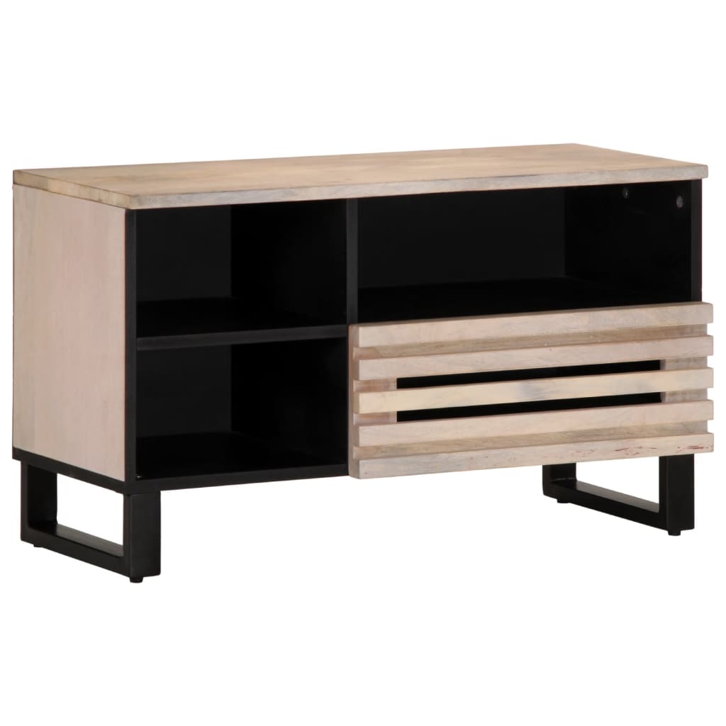 Meuble TV 80x34x46 cm en bois de manguier massif