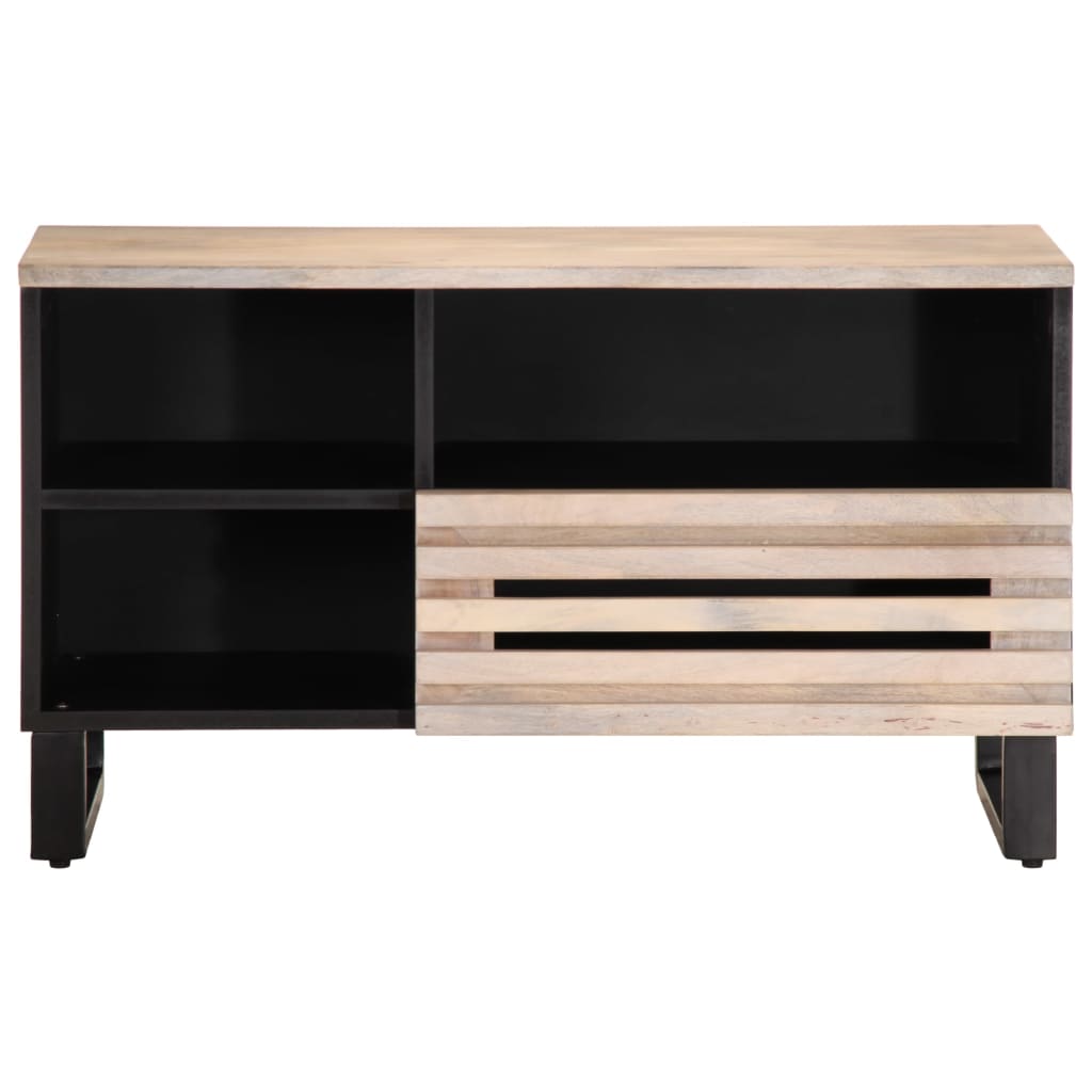 Meuble TV 80x34x46 cm en bois de manguier massif