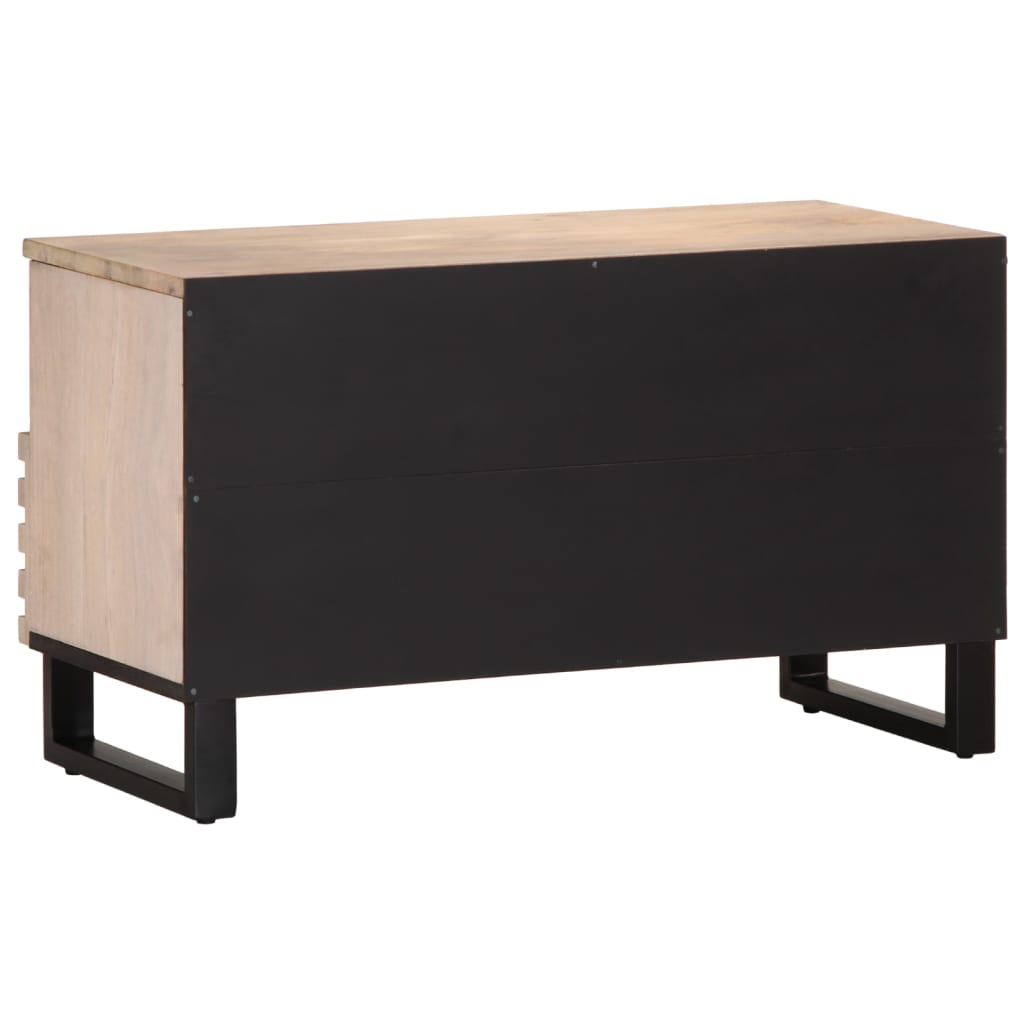 Meuble TV 80x34x46 cm en bois de manguier massif