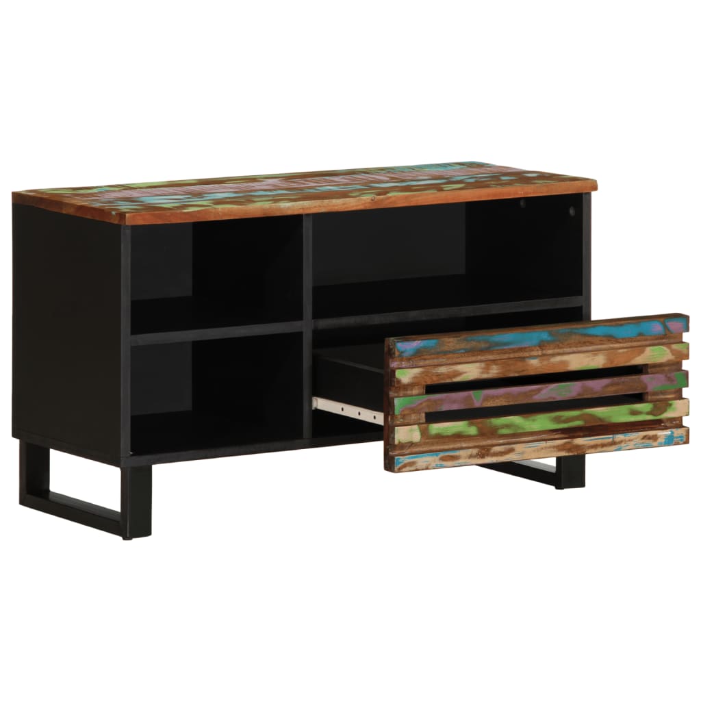 Meuble TV 80x34x46 cm en bois d'acacia massif