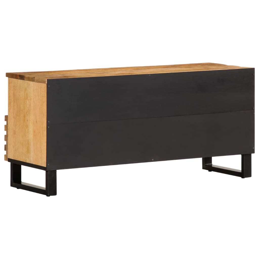 Meuble TV 100x34x46 cm Bois de manguier massif brut