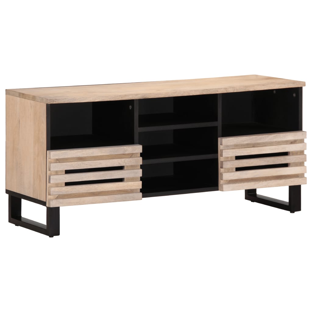 Meuble TV 100x34x46 cm en bois de manguier massif