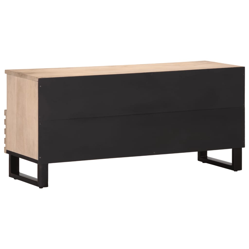 Meuble TV 100x34x46 cm en bois de manguier massif