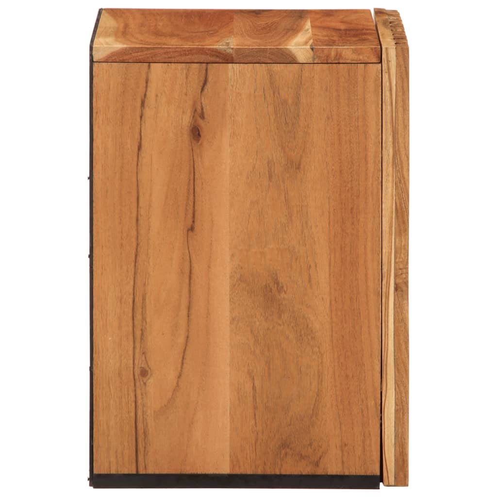 Meuble mural de salle de bain 38x34x48 cm en bois d'acacia massif