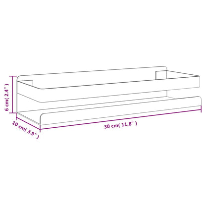 Duschablage Mattschwarz 30x10x6 cm Gebürsteter Edelstahl 304