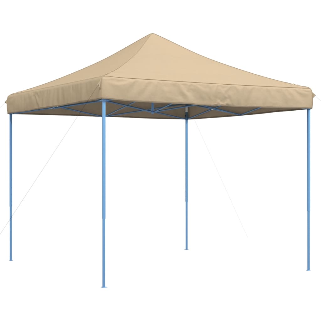 Tente de fête pliable pop-up beige 292x292x315 cm