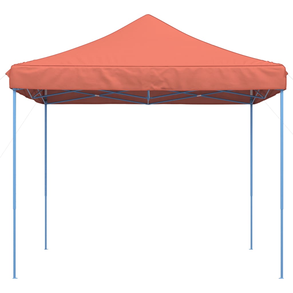 Tente de fête pliable pop-up terre cuite rouge 292x292x315 cm