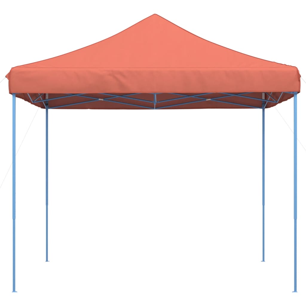 Tente de fête pliable pop-up terre cuite rouge 292x292x315 cm