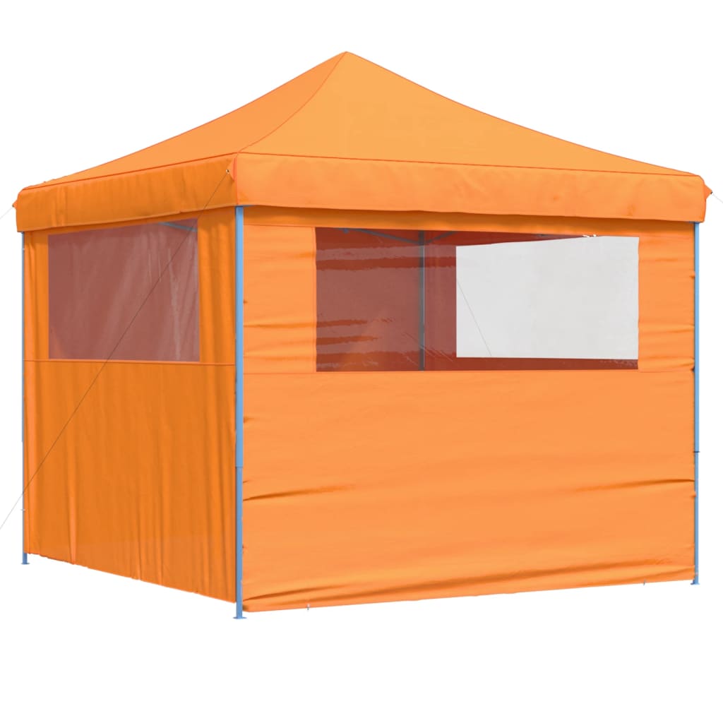 Partyzelt Faltbar Pop-Up mit 4 Seitenteilen Orange