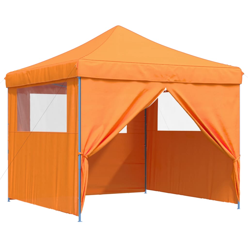 Partyzelt Faltbar Pop-Up mit 4 Seitenteilen Orange