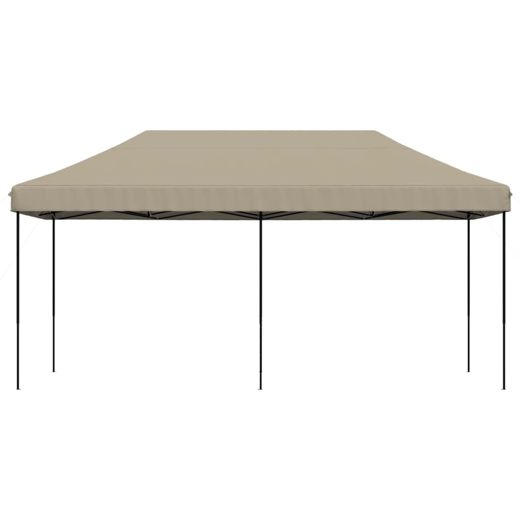 Tente de fête pliable pop-up taupe 580x292x315 cm