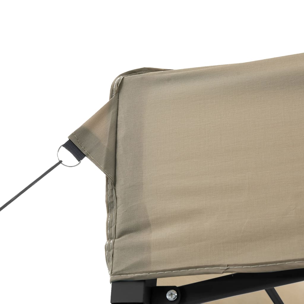 Tente de fête pliable pop-up taupe 580x292x315 cm