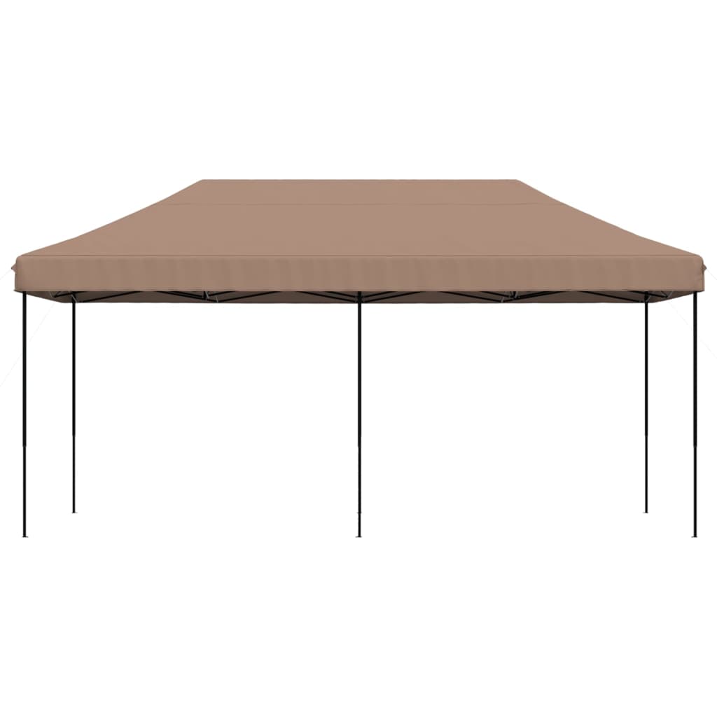Tente de fête pliable pop-up marron 580x292x315 cm