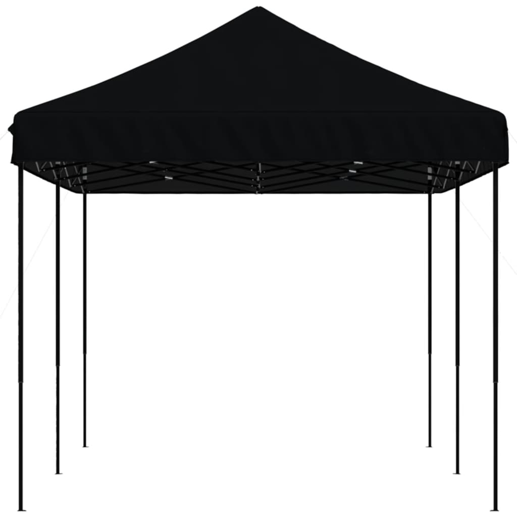 Tente de fête pliable pop-up noir 580x292x315 cm