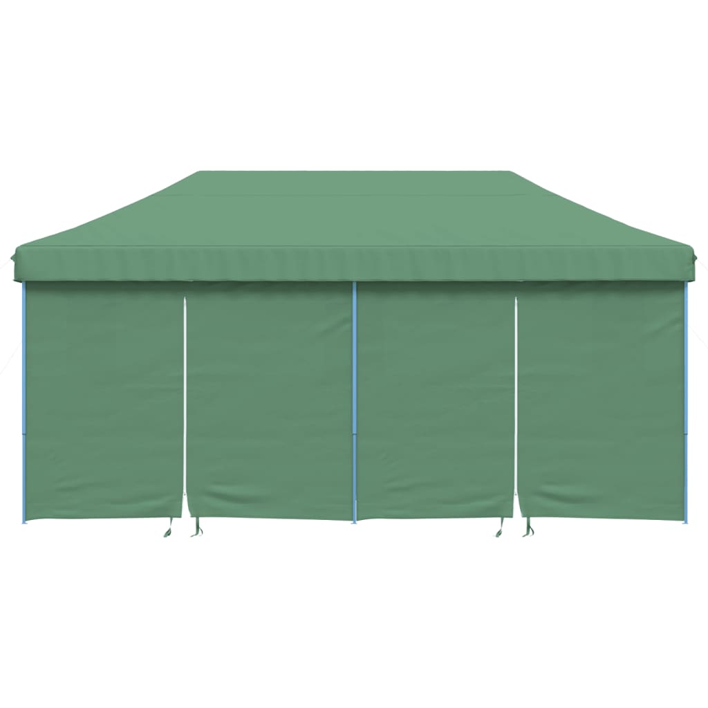 Tente de fête pop-up pliable avec 4 panneaux latéraux vert