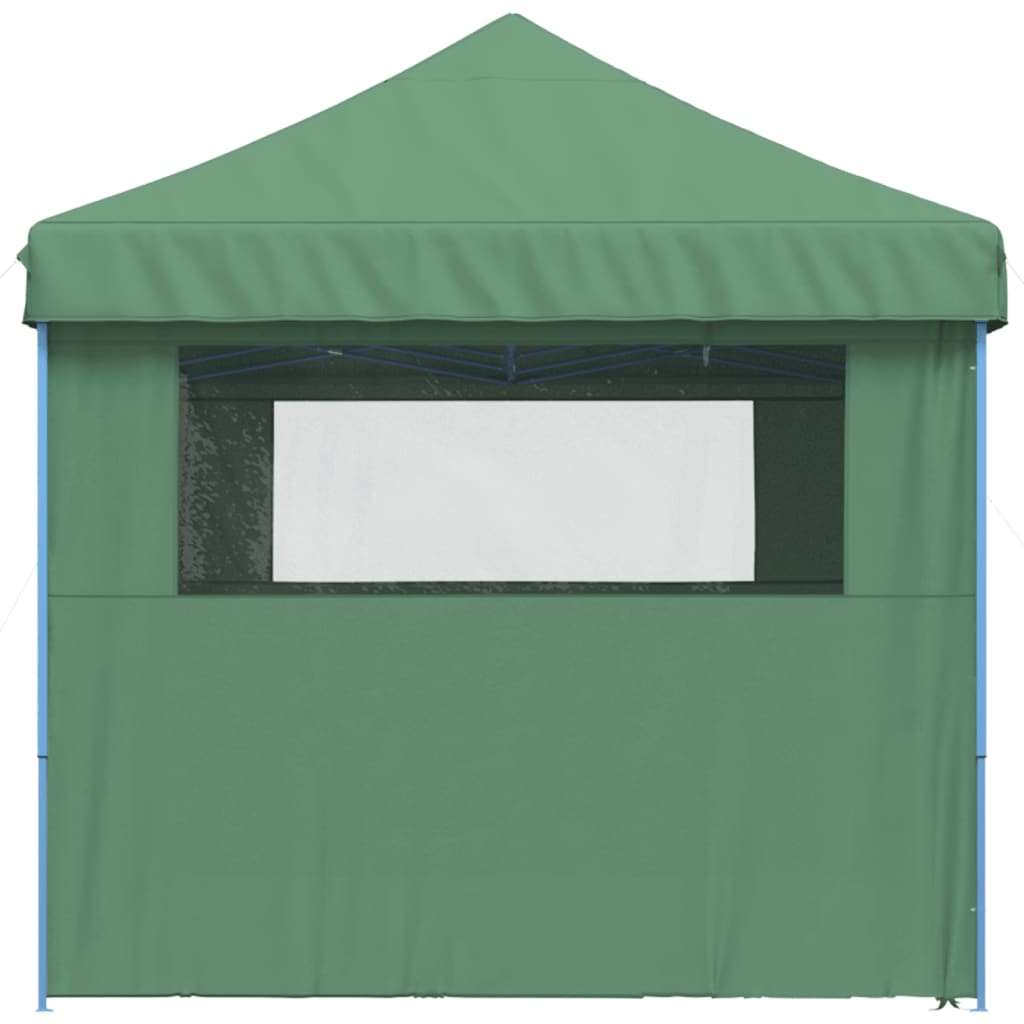 Tente de fête pop-up pliable avec 4 panneaux latéraux vert