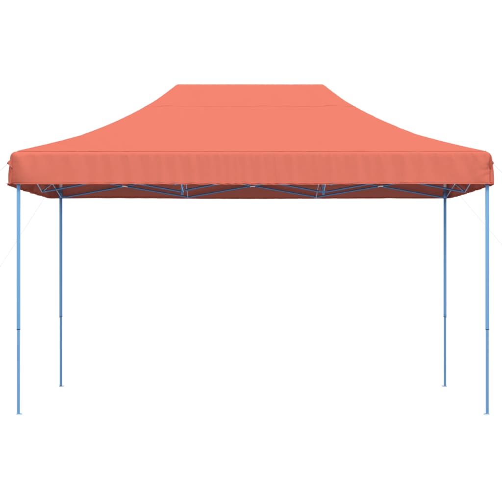 Tente de fête pliable pop-up terre cuite rouge 440x292x315 cm