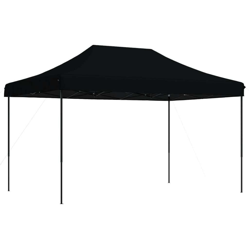 Tente de fête pliable pop-up noire 440x292x315 cm