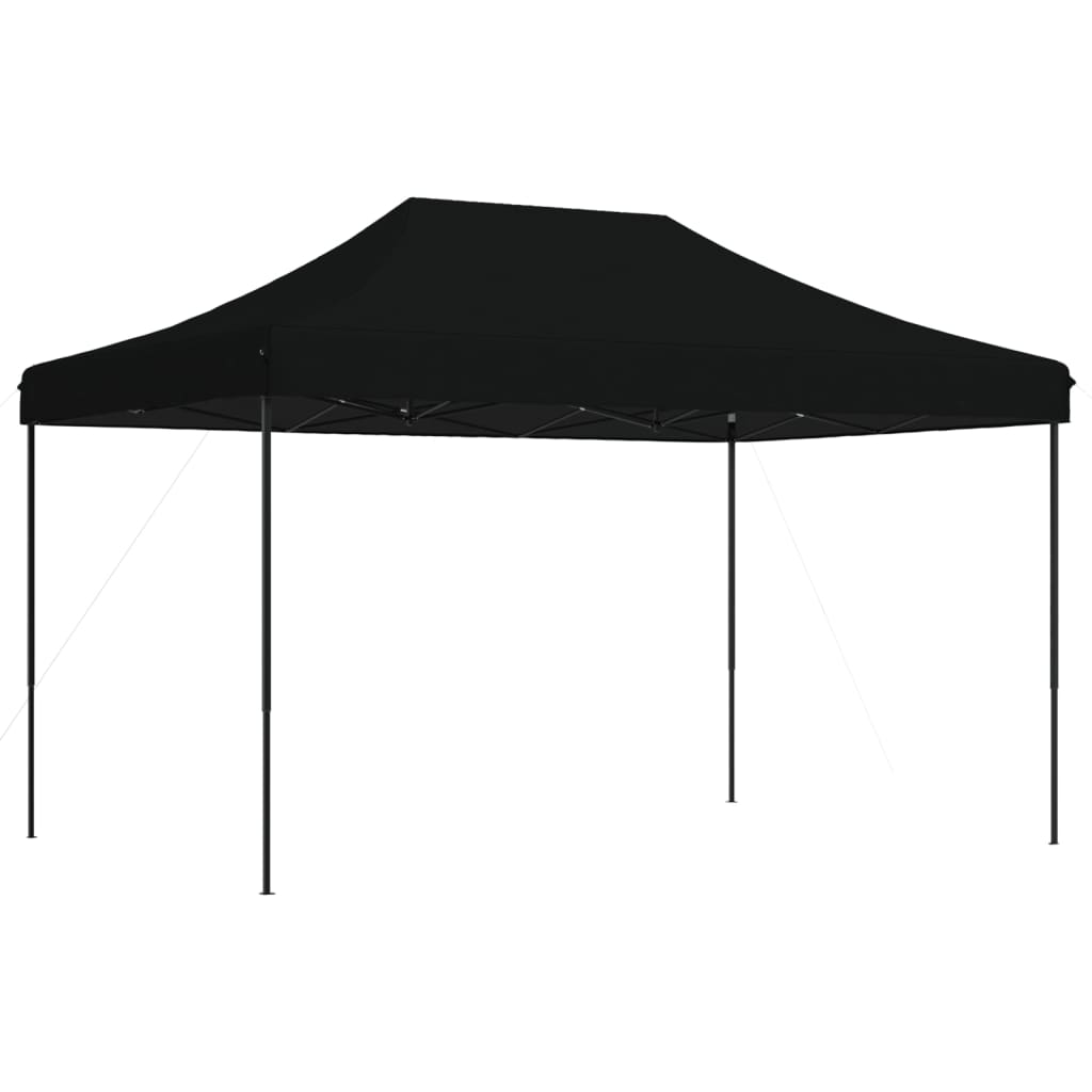 Tente de fête pliable pop-up noire 440x292x315 cm