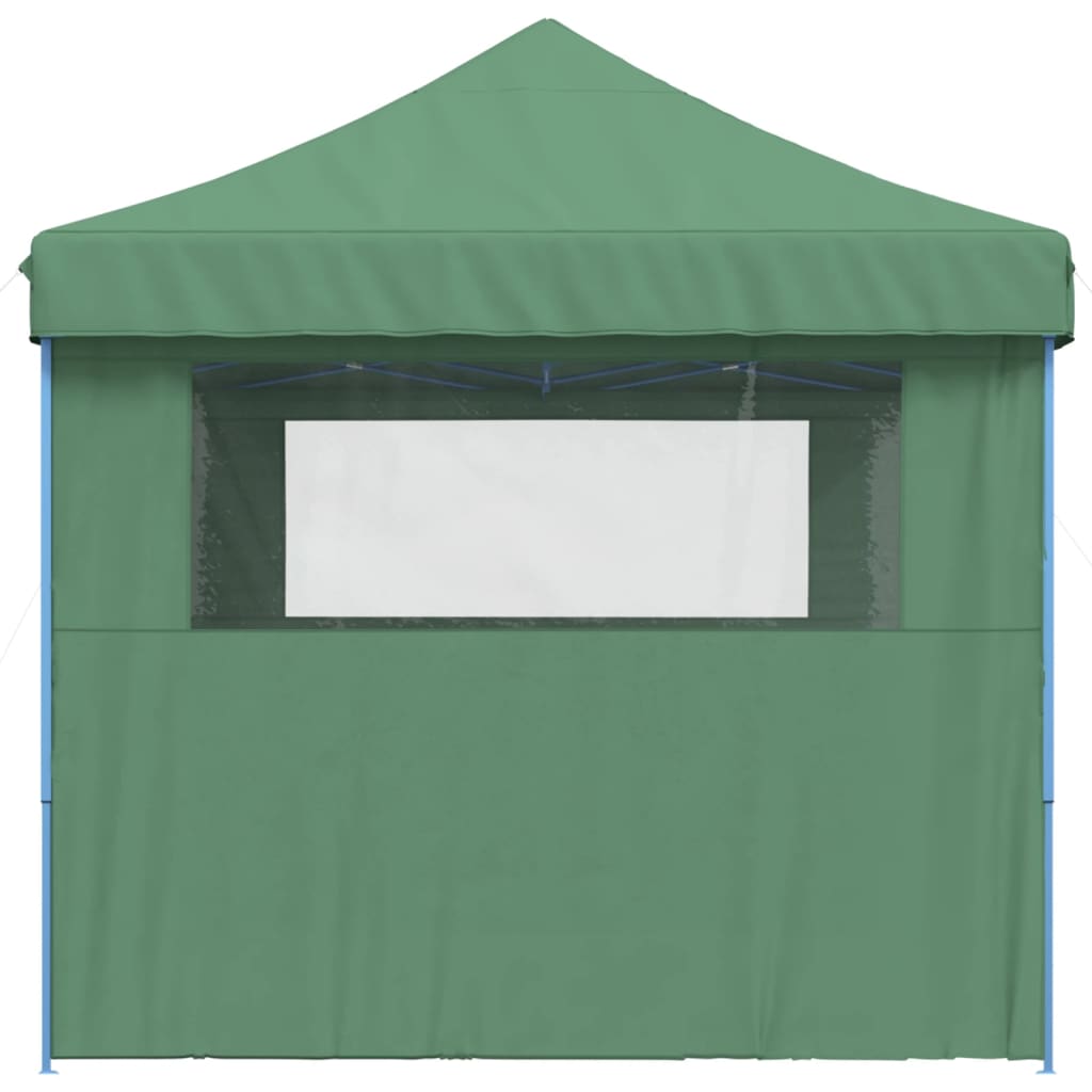 Tente de fête pop-up pliable avec 3 panneaux latéraux vert