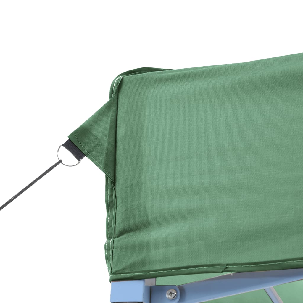 Tente de fête pop-up pliable avec 3 panneaux latéraux vert