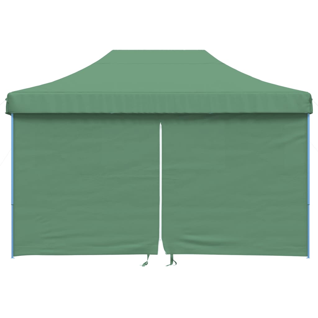 Tente de fête pop-up pliable avec 4 panneaux latéraux vert