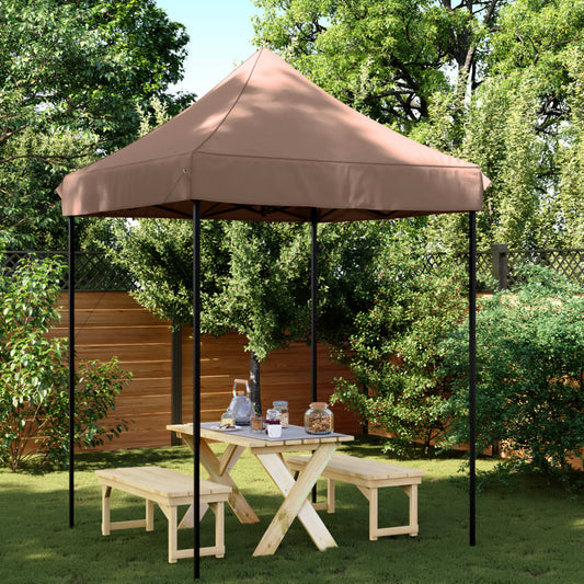 Tente de fête pliable pop-up marron 200x200x306 cm