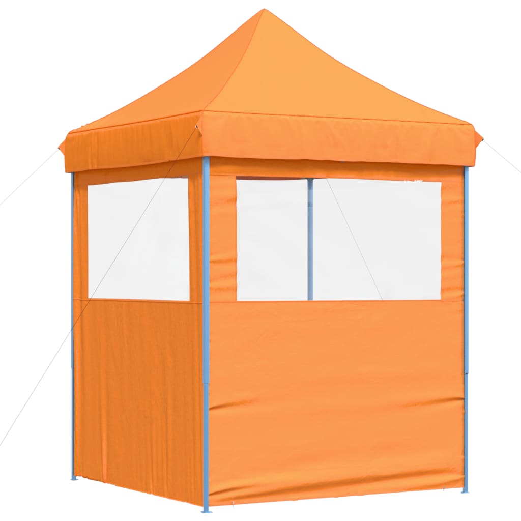 Partyzelt Faltbar Pop-Up mit 2 Seitenteilen Orange