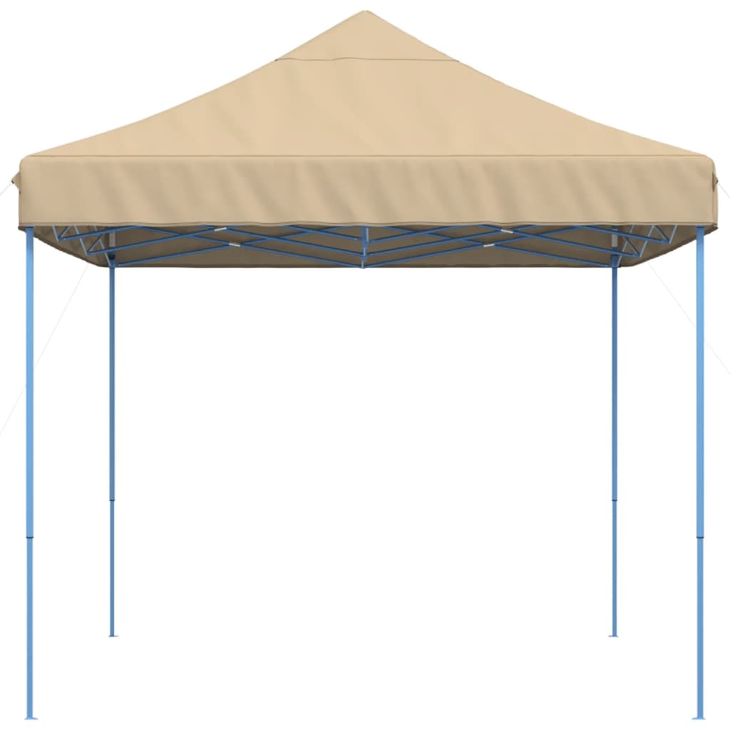 Tente de fête pliable pop-up beige 410x279x315 cm