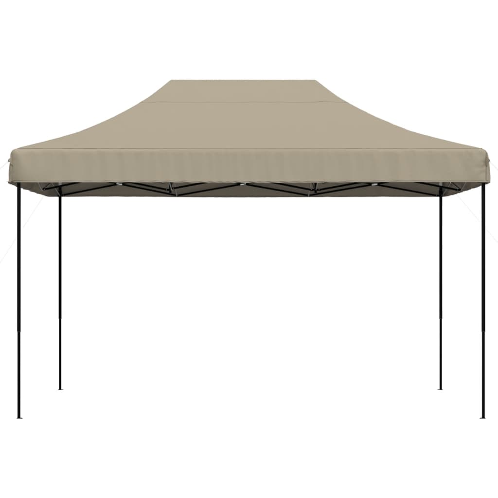 Tente de fête pliable pop-up taupe 410x279x315 cm
